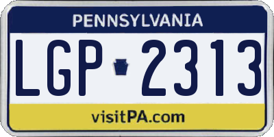 PA license plate LGP2313
