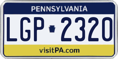 PA license plate LGP2320