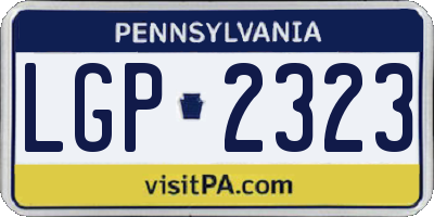 PA license plate LGP2323