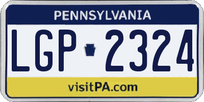 PA license plate LGP2324