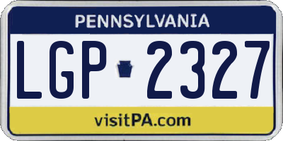 PA license plate LGP2327