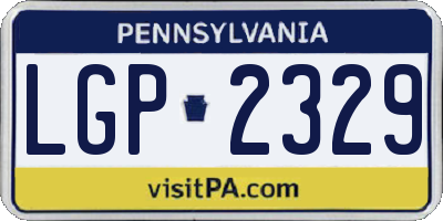 PA license plate LGP2329