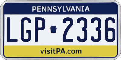 PA license plate LGP2336