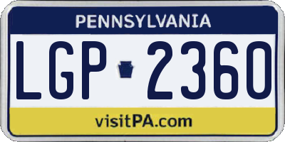 PA license plate LGP2360