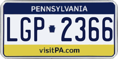 PA license plate LGP2366