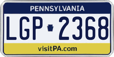 PA license plate LGP2368