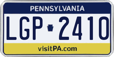 PA license plate LGP2410