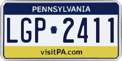 PA license plate LGP2411