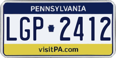 PA license plate LGP2412