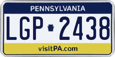 PA license plate LGP2438