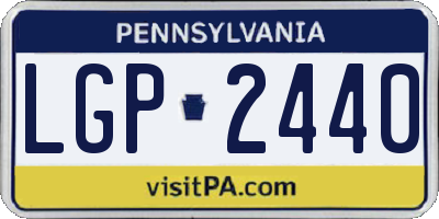 PA license plate LGP2440