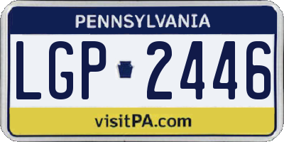 PA license plate LGP2446