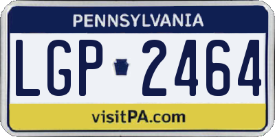 PA license plate LGP2464