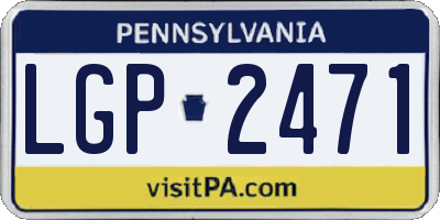 PA license plate LGP2471