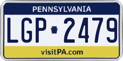 PA license plate LGP2479