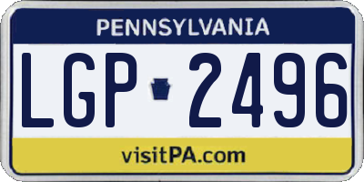 PA license plate LGP2496