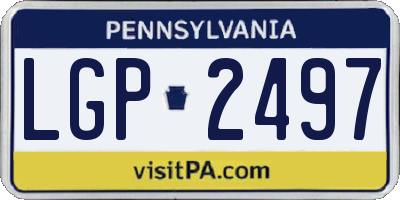 PA license plate LGP2497
