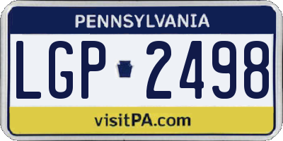 PA license plate LGP2498