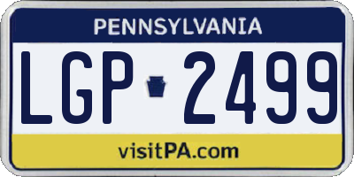 PA license plate LGP2499