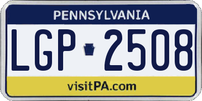 PA license plate LGP2508