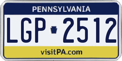 PA license plate LGP2512
