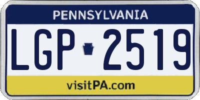 PA license plate LGP2519