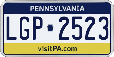 PA license plate LGP2523