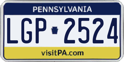 PA license plate LGP2524