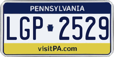 PA license plate LGP2529