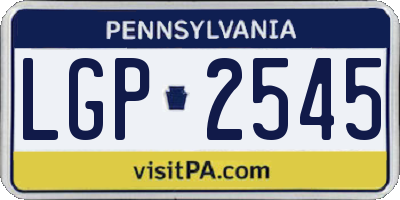 PA license plate LGP2545