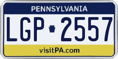 PA license plate LGP2557
