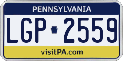 PA license plate LGP2559