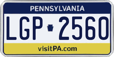 PA license plate LGP2560