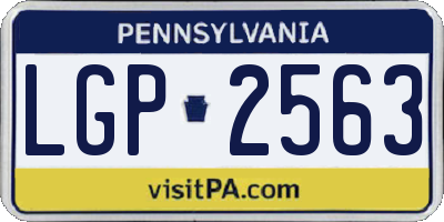 PA license plate LGP2563