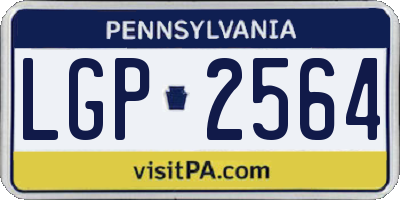 PA license plate LGP2564