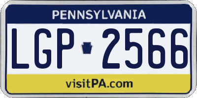 PA license plate LGP2566