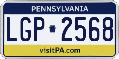 PA license plate LGP2568