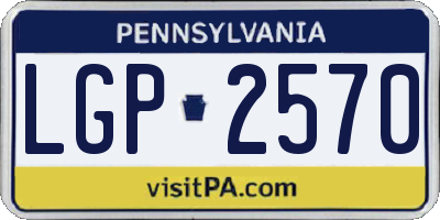 PA license plate LGP2570