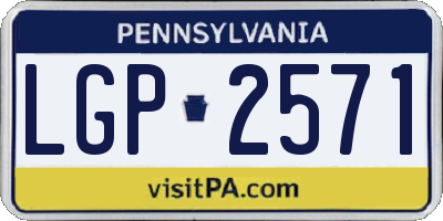 PA license plate LGP2571