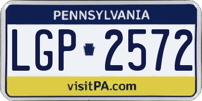 PA license plate LGP2572