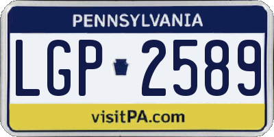 PA license plate LGP2589