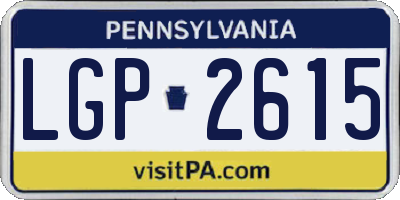 PA license plate LGP2615