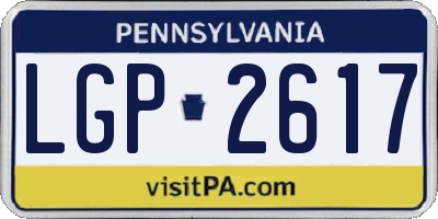 PA license plate LGP2617