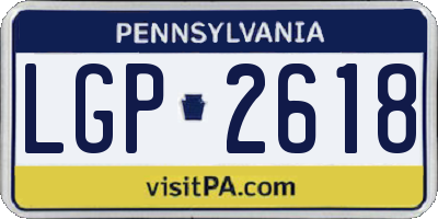 PA license plate LGP2618