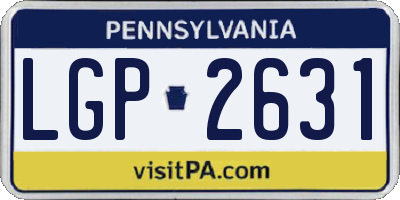 PA license plate LGP2631