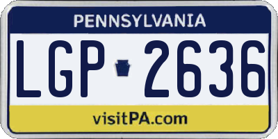 PA license plate LGP2636