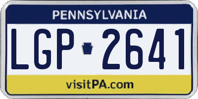 PA license plate LGP2641