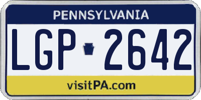 PA license plate LGP2642
