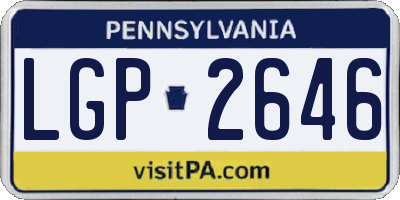 PA license plate LGP2646