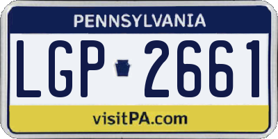 PA license plate LGP2661
